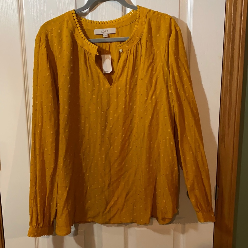 NWT LOFT Yellow Top